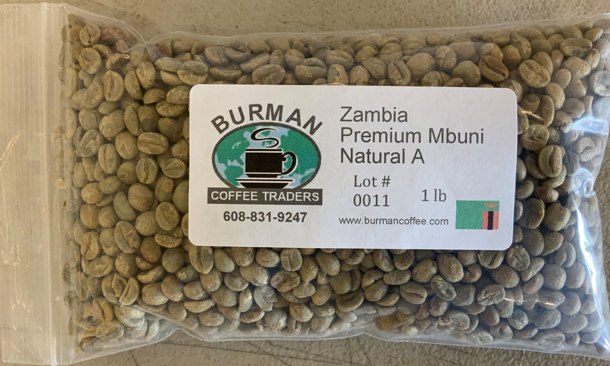 zambia premium mbuni natural a coffee bean