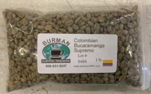 raw coffee beans colombia bucaramanga supremo