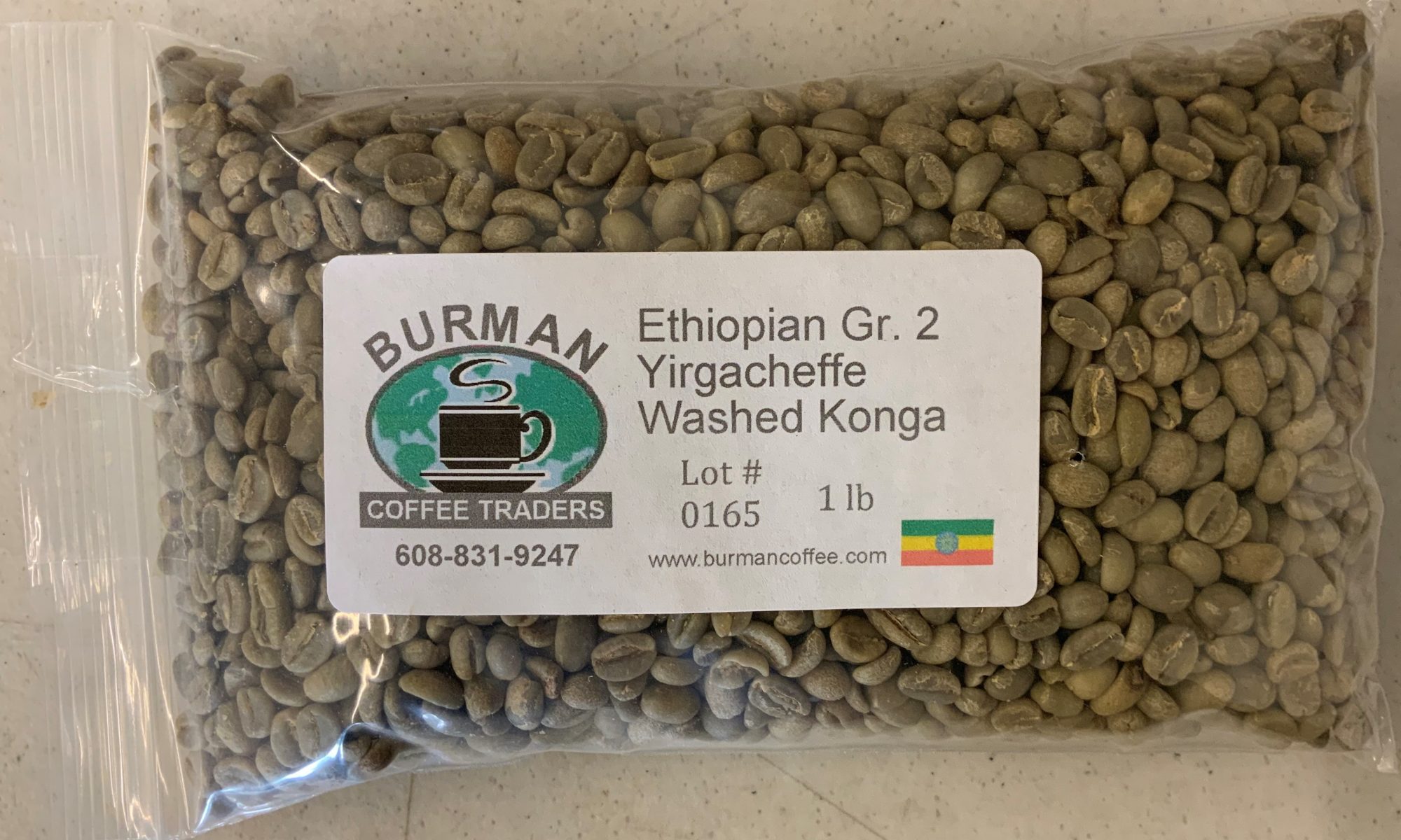 ethiopia gr 2 yirgacheffe konga washed coffee bean
