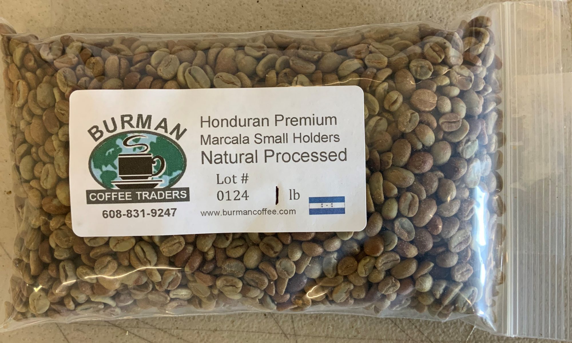 honduras premium marcala small holders natural processed coffee bean