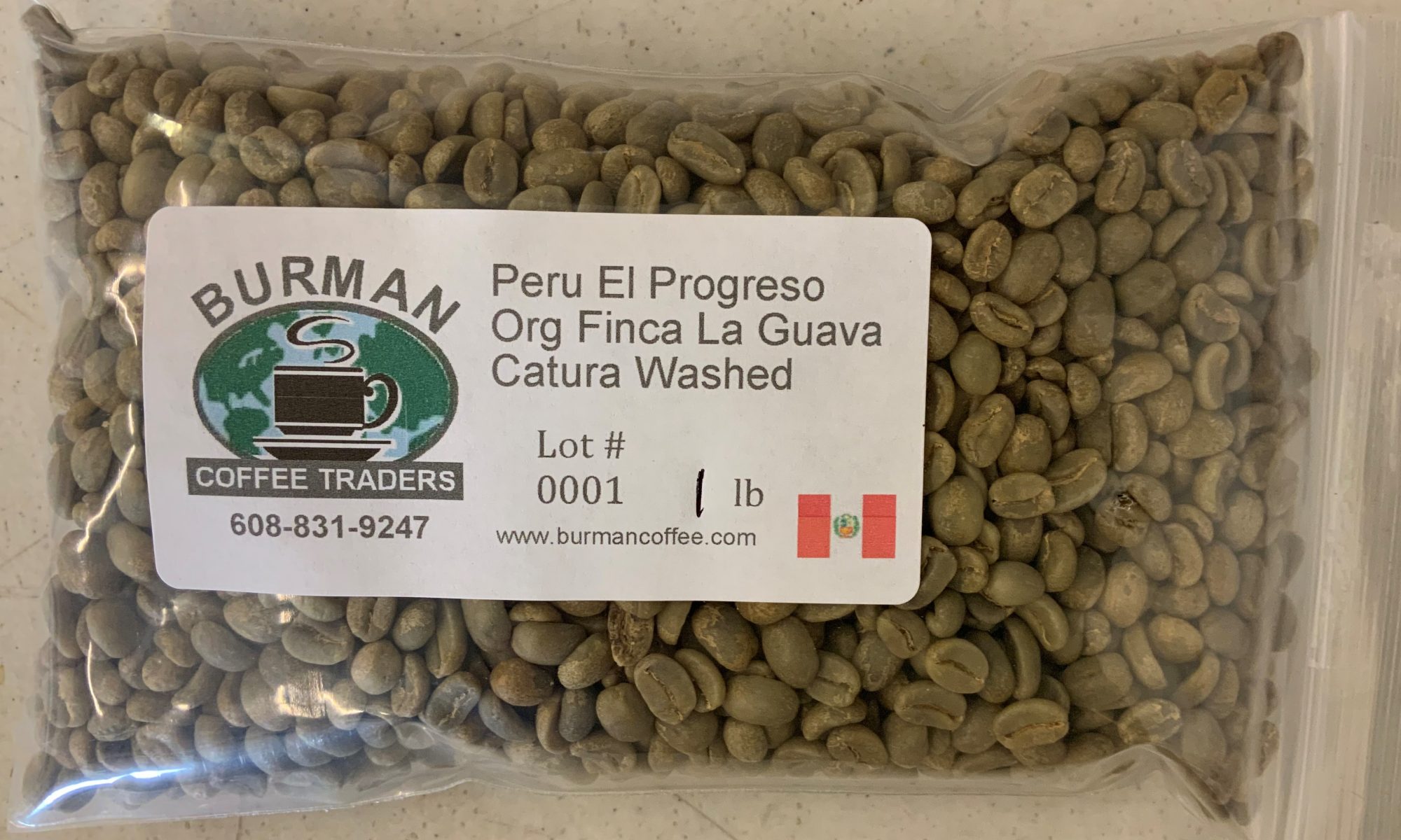 peru el progreso org finca la guava catura washed coffee bean