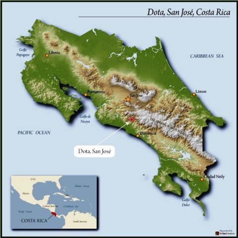 map of dota, costa rica