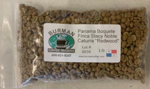 unroasted coffee beans panama finca stacy redwood