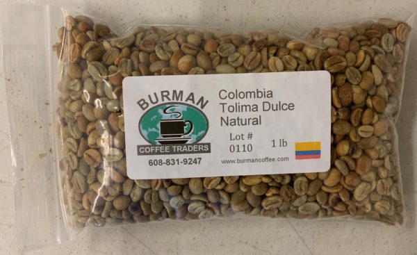raw coffee beans colombia dulce natural