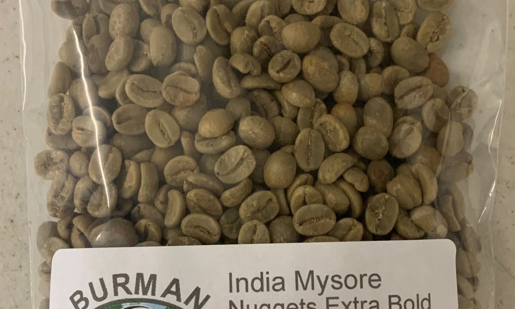 green coffee beans india mysore nuggets half pound