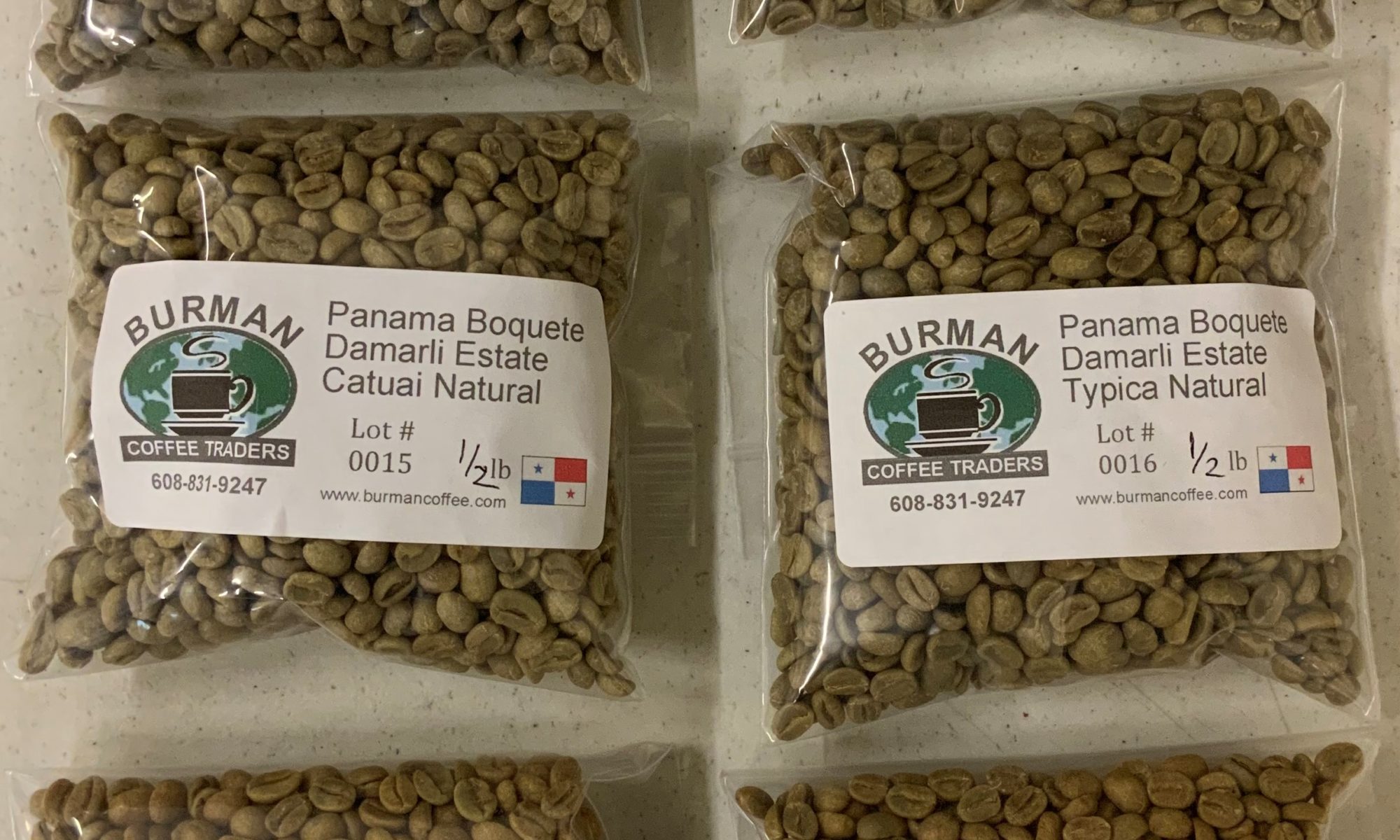 panama 6 half pound green coffee sample pack