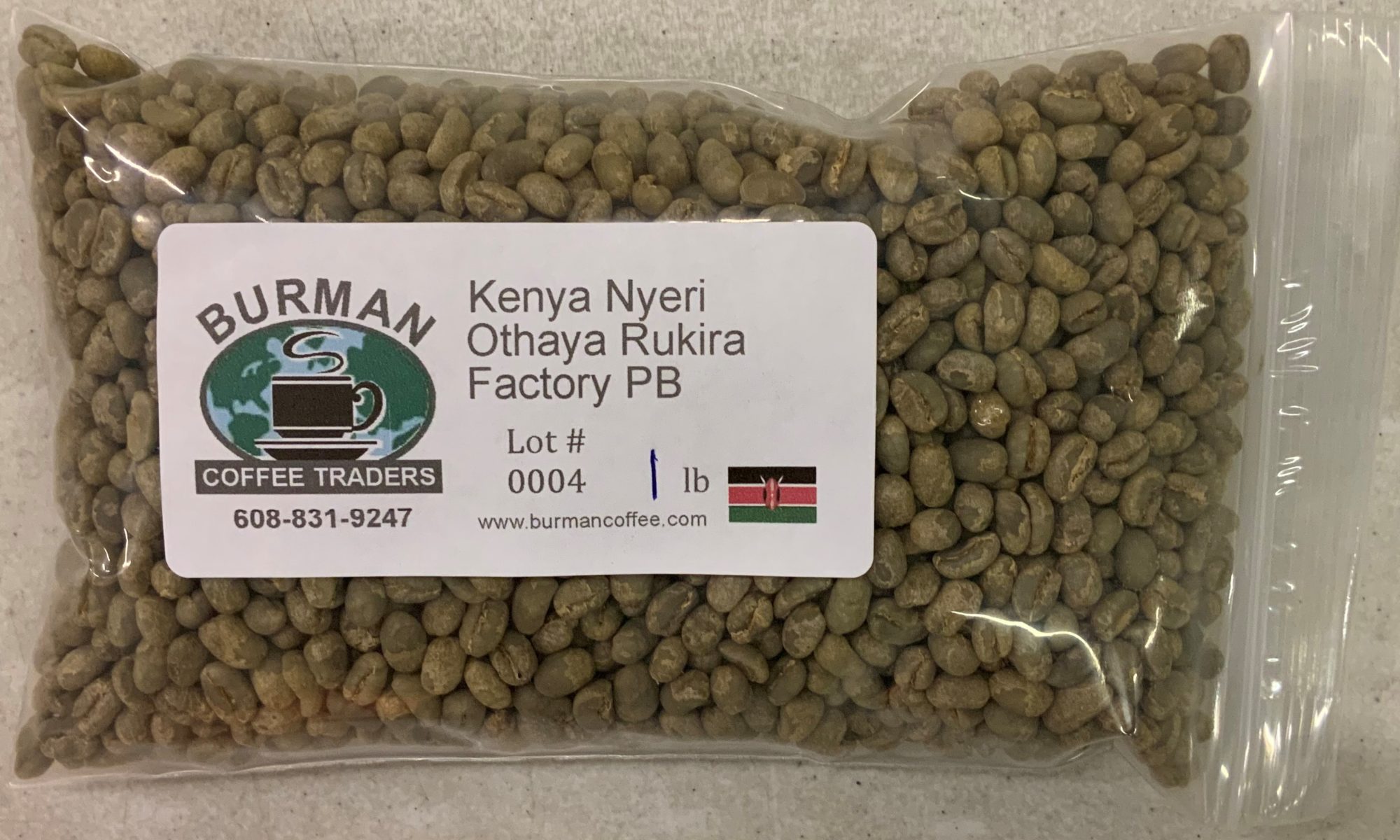 raw coffee beans kenya nyeri rukira factory pb
