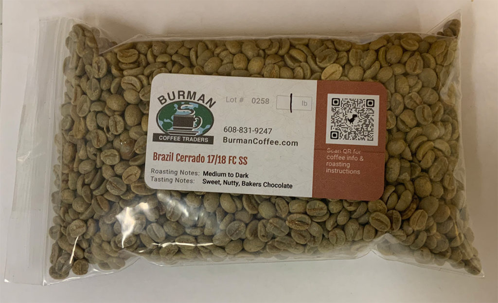 Brazil Cerrado 17 18 FC SS Green Coffee Beans product photo