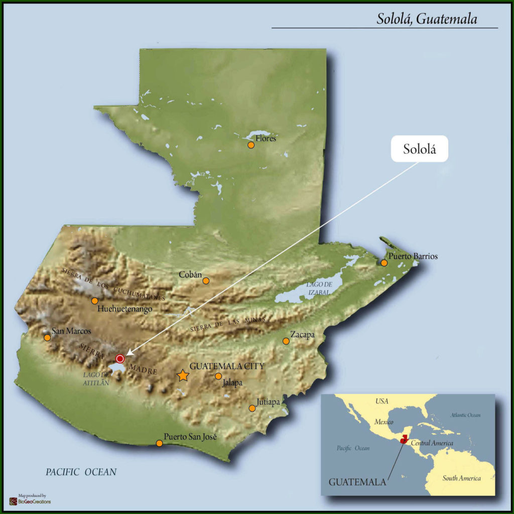 solola, guatemala map