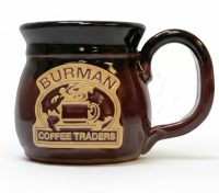 Burman Coffee Stoneware Mug - "Mid-Day Memories" Black Cherry 10 Oz